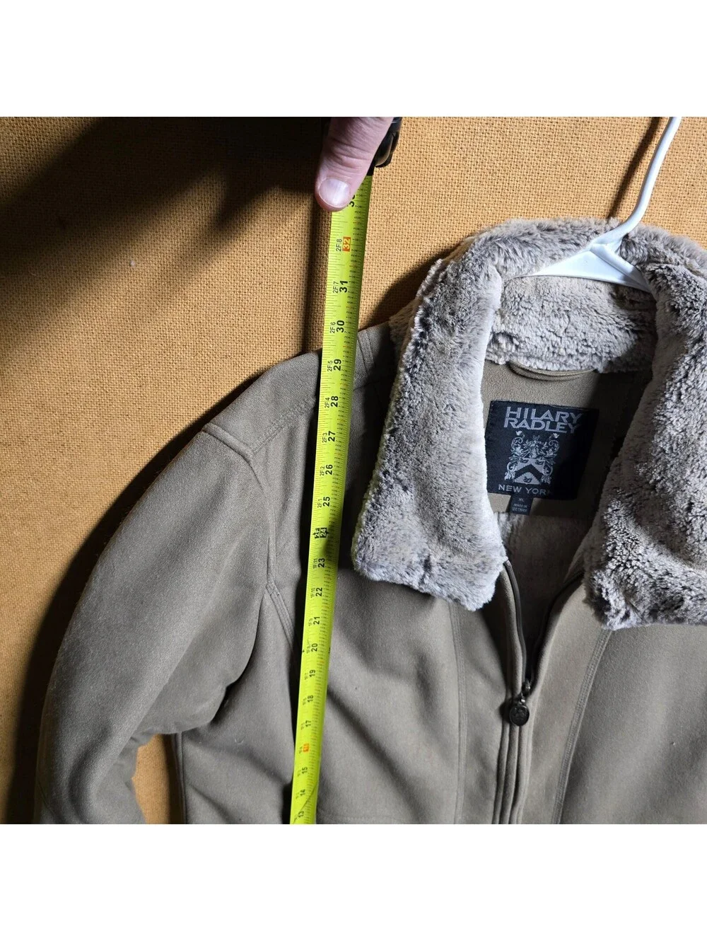 Hilary Radley New York Faux Fur Brown/Tan Jacket Women's Size XL - Picture 4 of 6